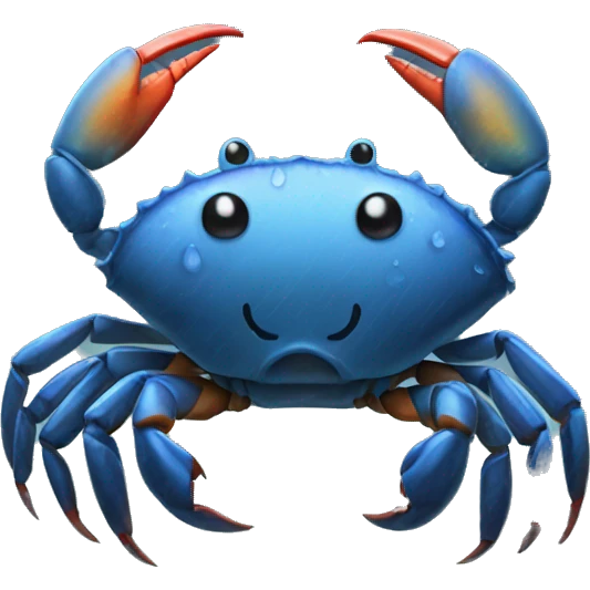 Crab in the rain emoji