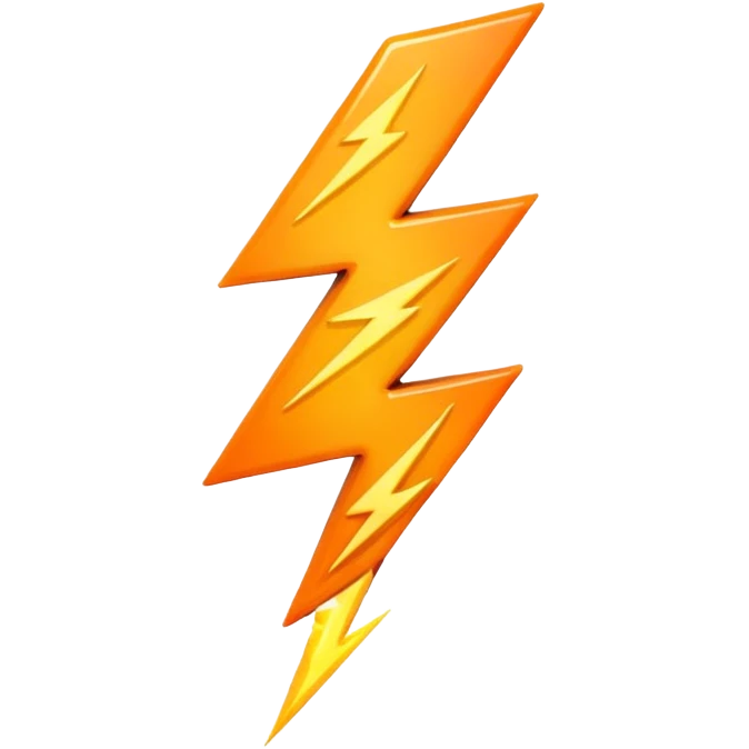 orange lightning  emoji