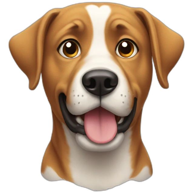 Awkward dog emoji