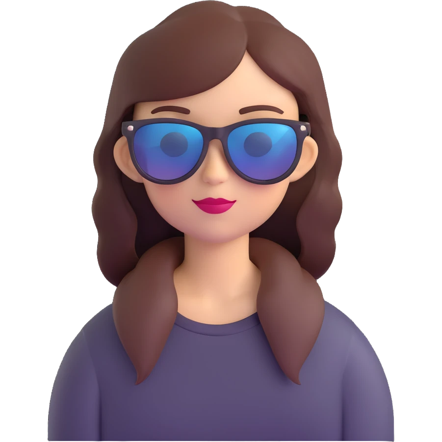 confident girl with sunglasses emoji