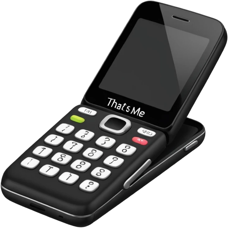 flip phone that reads "that is so me" emoji