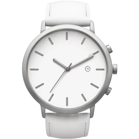 White minimalist watch emoji