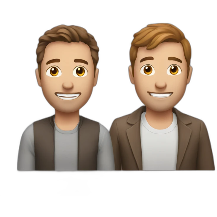 Podcast with a white man with brown hair emoji
