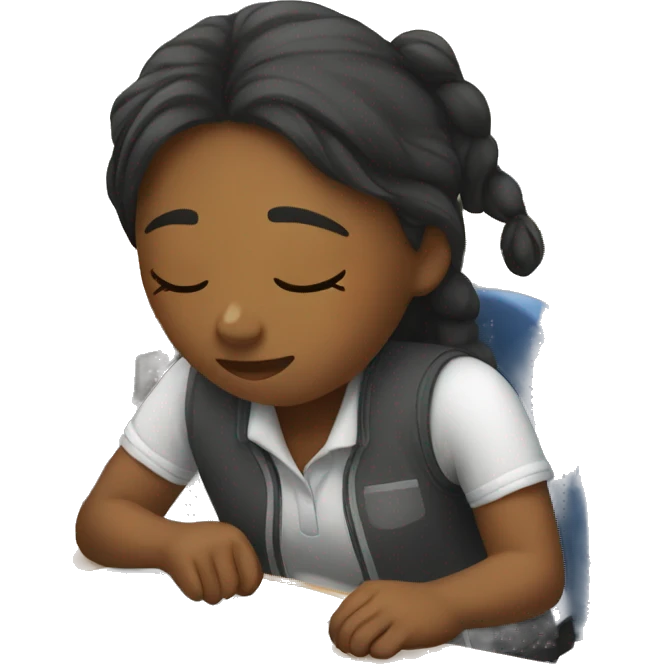 Girl sleeping in class emoji