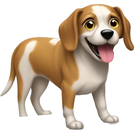 Pet dog hacking on computer  emoji