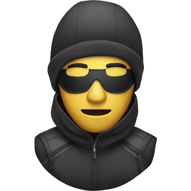 a man wearing a ski mask emoji