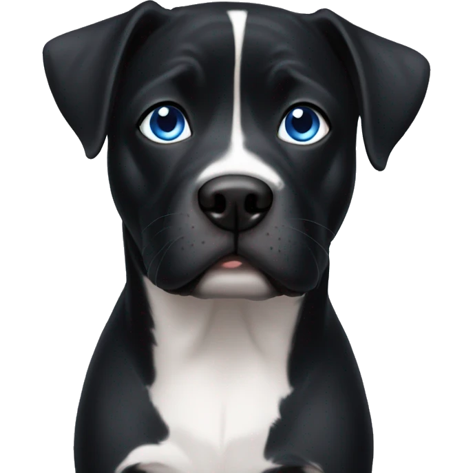 Black pit blue eyes emoji