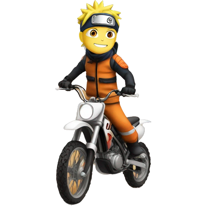 Naruto on dirt bike emoji
