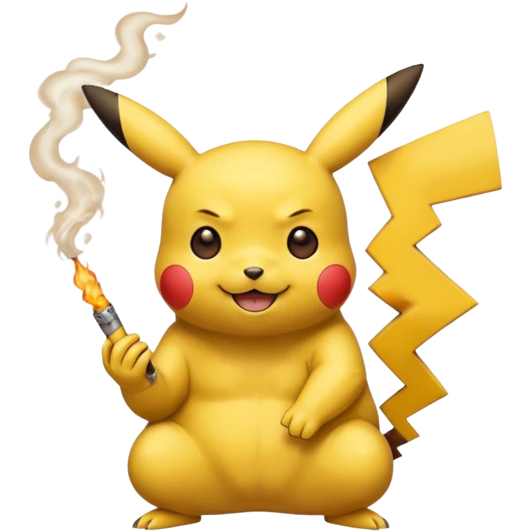 Pikachu smoking weed emoji