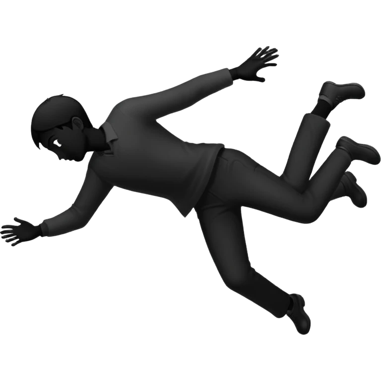 a silhouette of a man faling emoji
