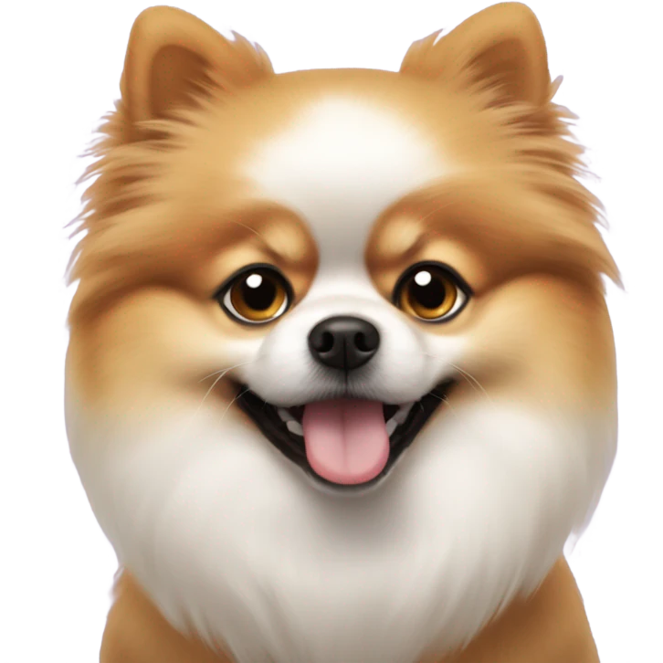 Boo face pomeranian dog with me emoji