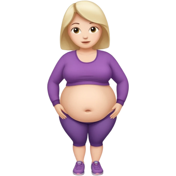 A woman with a big belly emoji