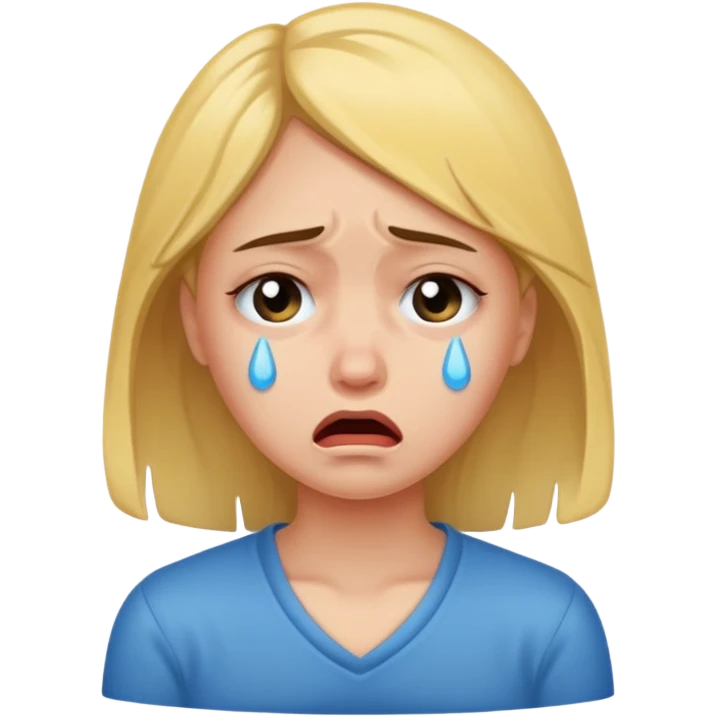 girl crying emoji