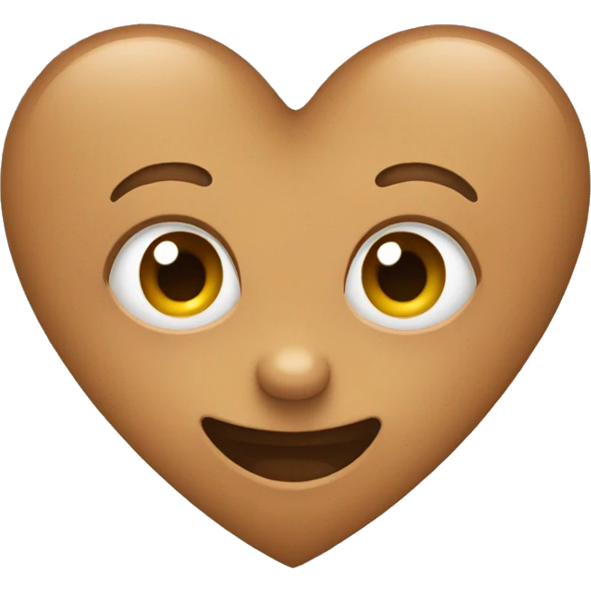 light brown heart emoji