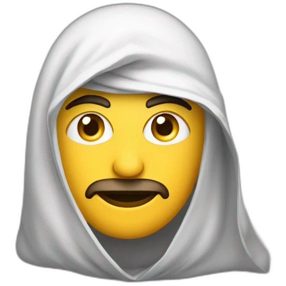 Arabe portant une cagoule emoji