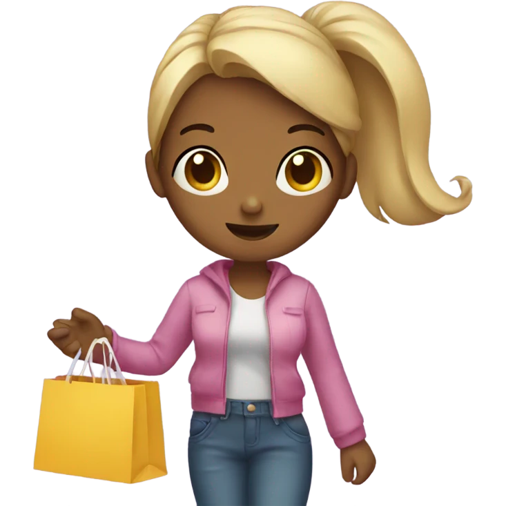 girl holding shopping bags emoji