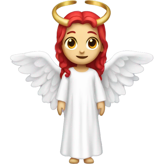 angel but red with horns emoji