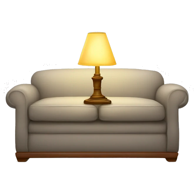 sofa with a lamp emoji