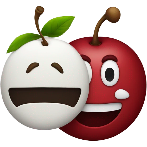 Cherry and a dark red coat  emoji