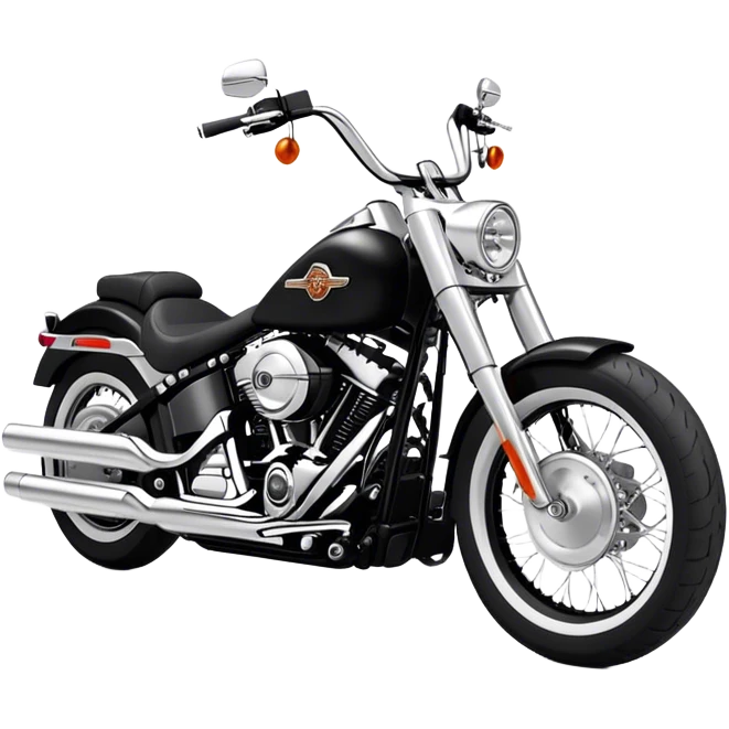 Harley-Davidson Cruiser - Harley-Davidson Softail (Model Year: 2021) (Iconic colour: Black) emoji