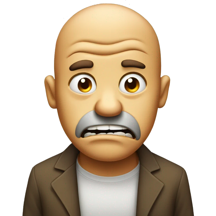 Grossed out mad face with mouth wrinkle emoji