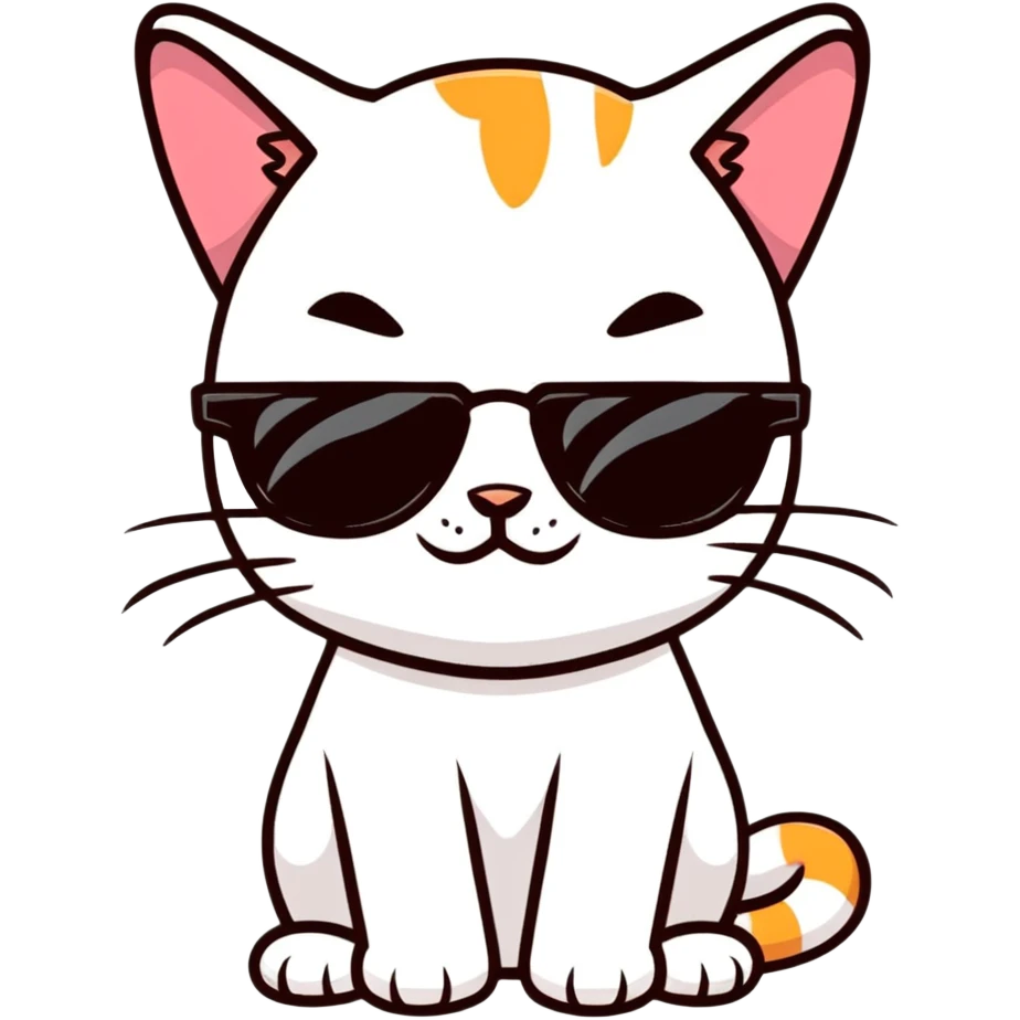 Cat with sunglasses emoji