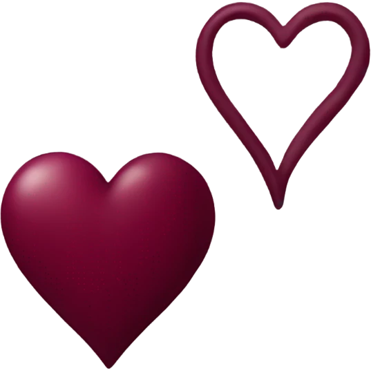 Burgundy heart emoji