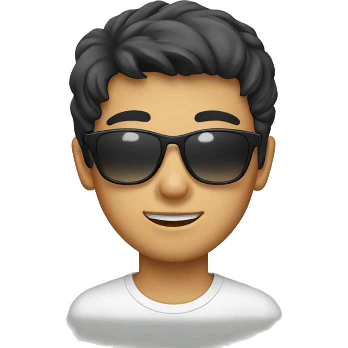A young Thai man wears sun glasses  emoji