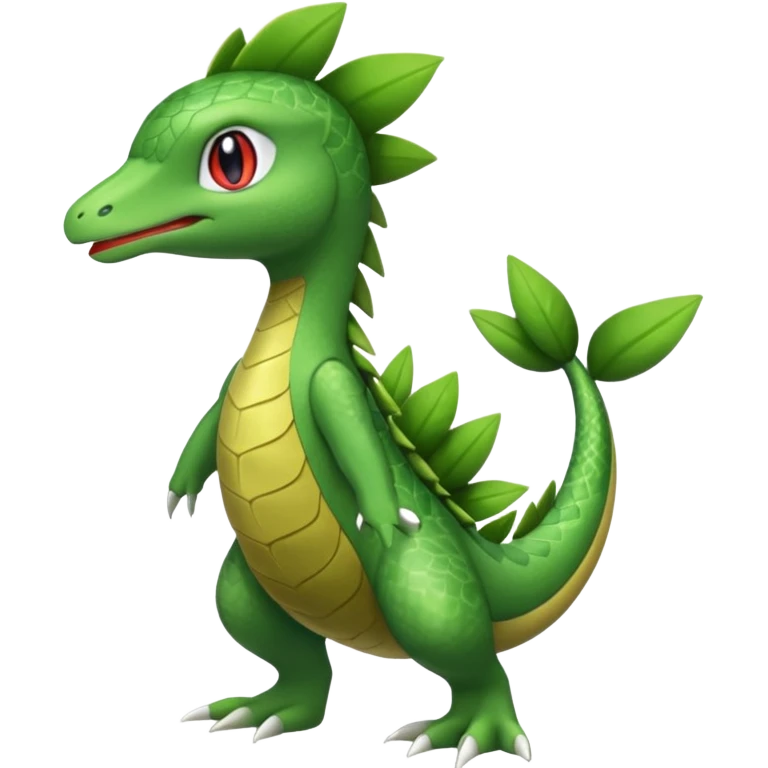Larvitar-Sceptile-Snivy-hybrid-fusion (full body) emoji