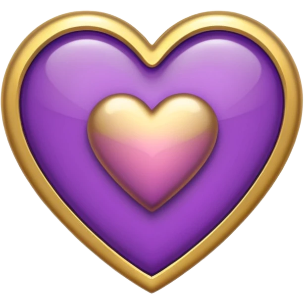 purple heart with a gold outline emoji