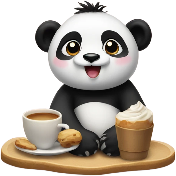 Panda cafe emoji
