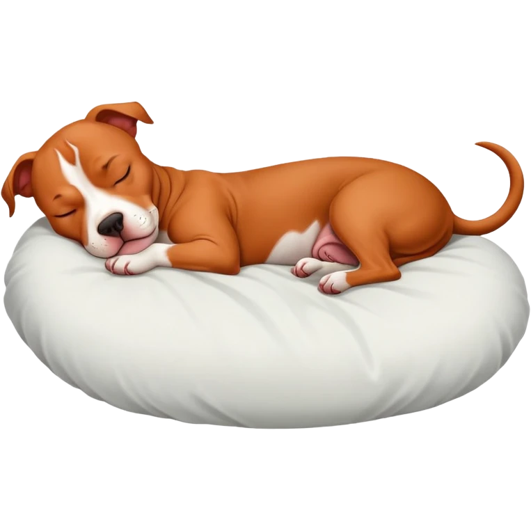 sleeping red pitbull emoji