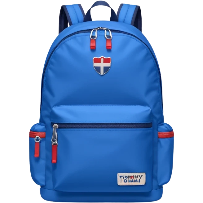 blue backpack with tommyjeans logo emoji