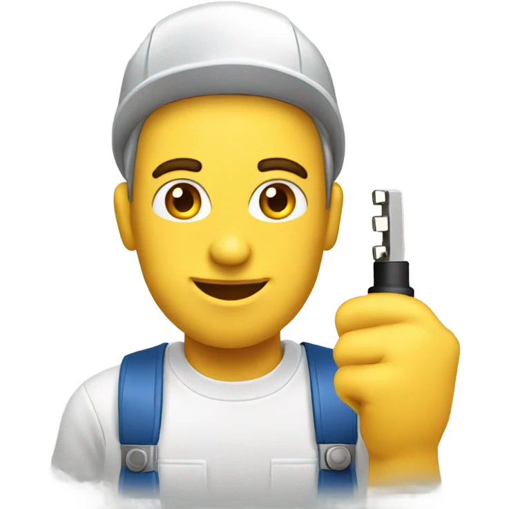 electrician holding an american plug emoji