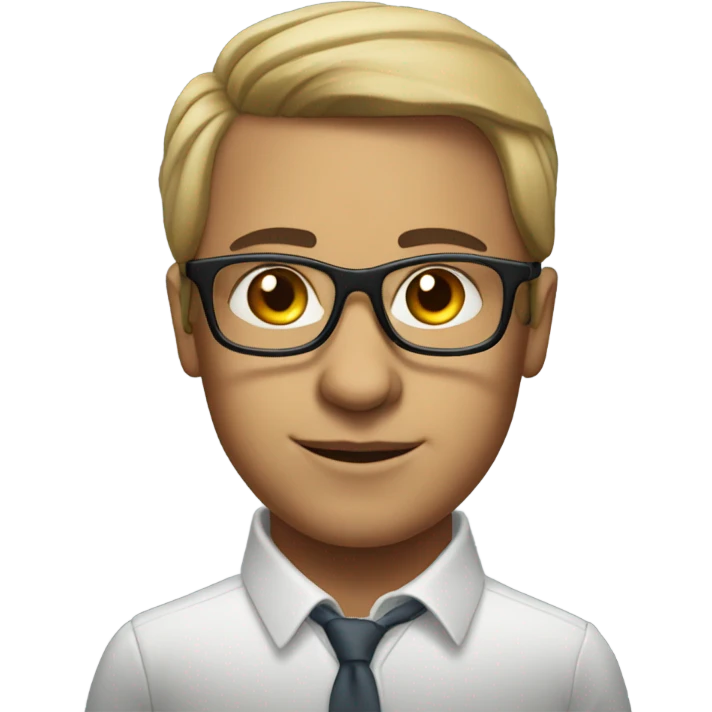 realistic portrait of mewith glasses emoji