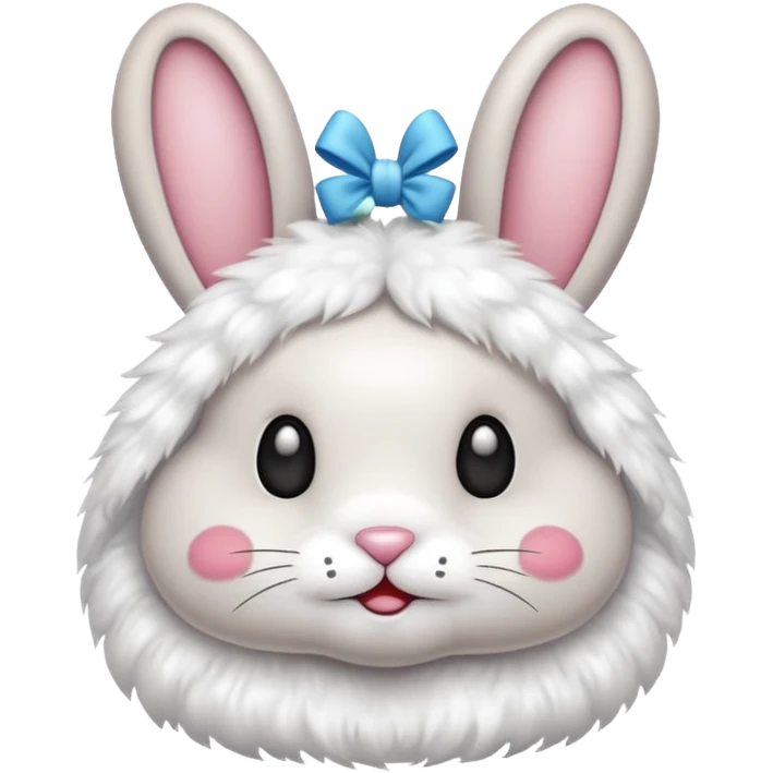emoji rabbit wear the bowknot emoji
