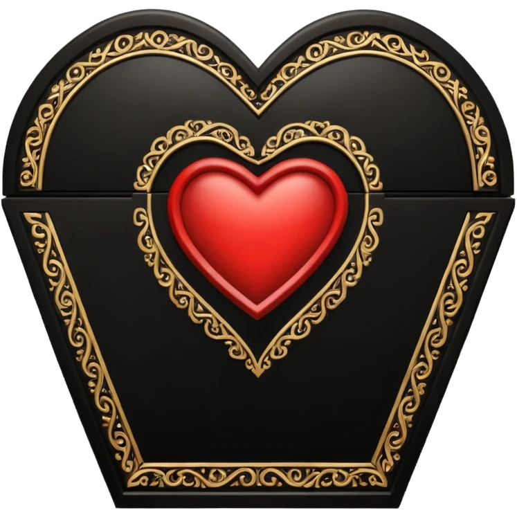 heart with a gothic coffin emoji