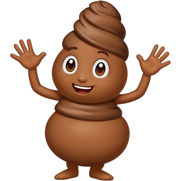 Dancing poop emoji