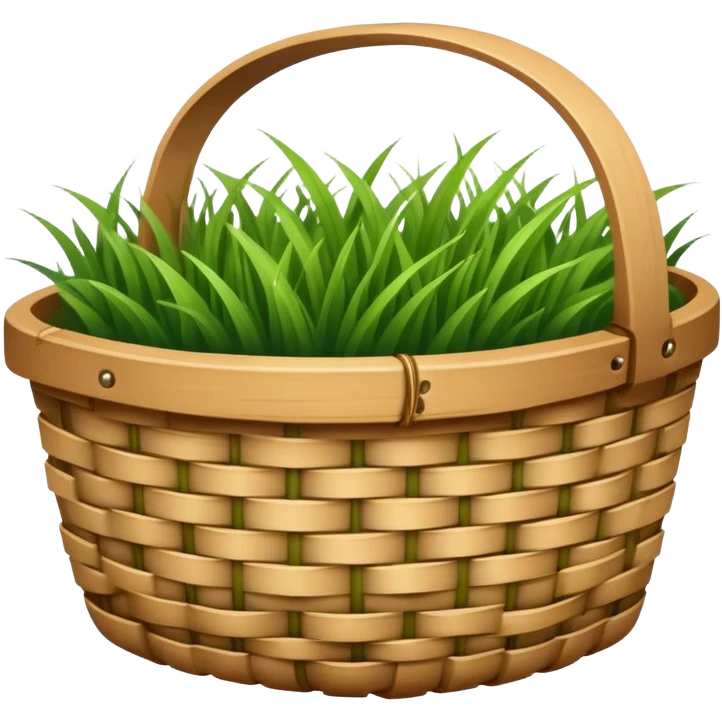 Basket with grass emoji