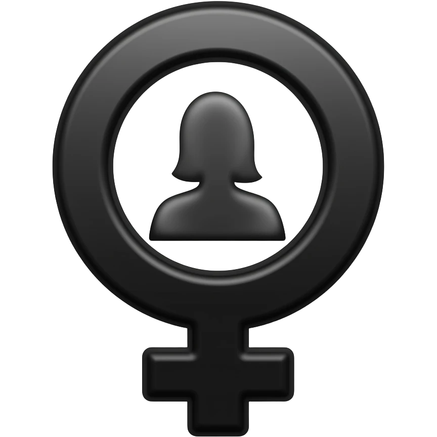 a feminine black icon emoji