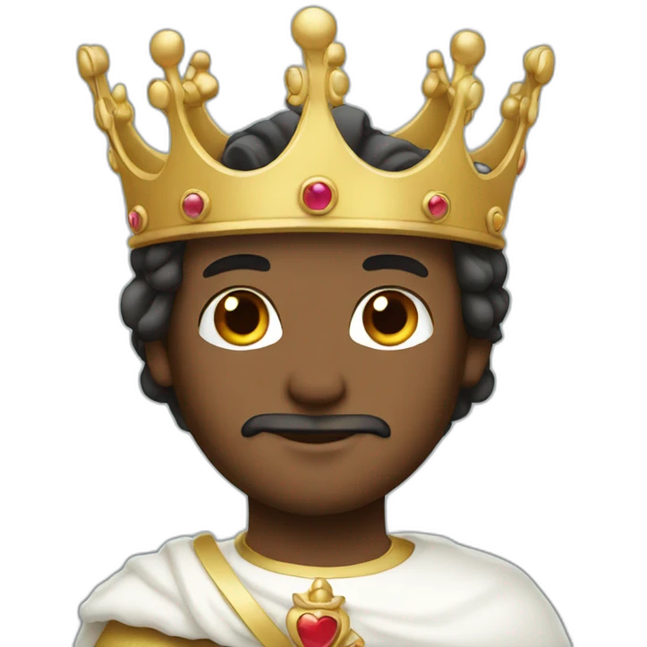 white prince with a crown emoji