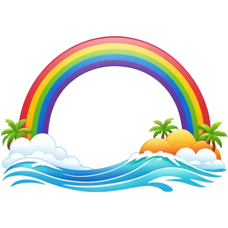 Hawaiian rainbow emoji