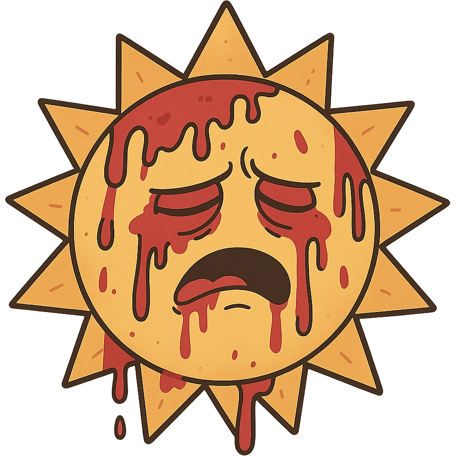 bloody sun emoji
