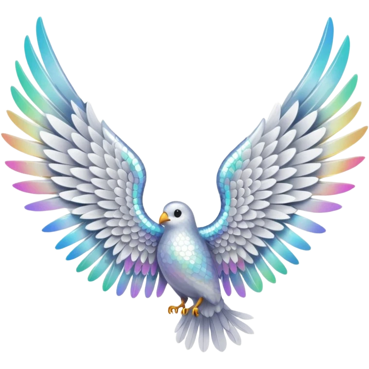 Glitter White Wings emoji