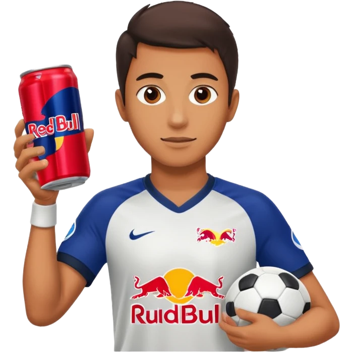 Red bull energy drink imogi for soccer players emoji