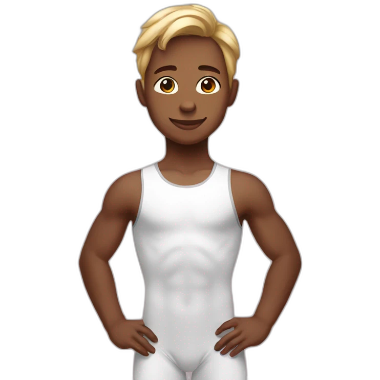 boy in beautiful gym leotard emoji