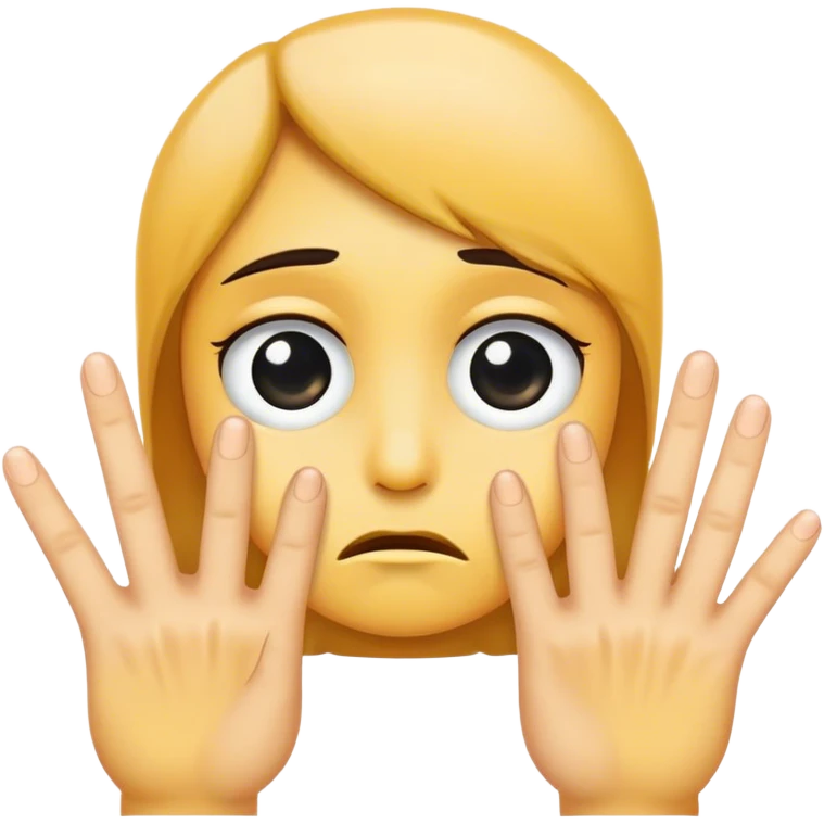 Sad eyes with fingers emoji