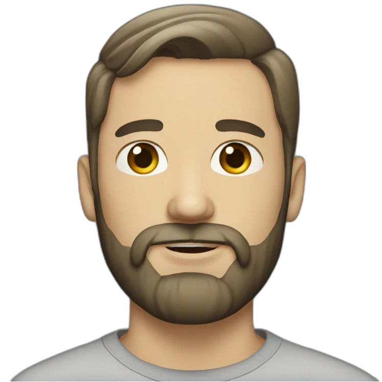 white man in late 20s with a beard emoji
