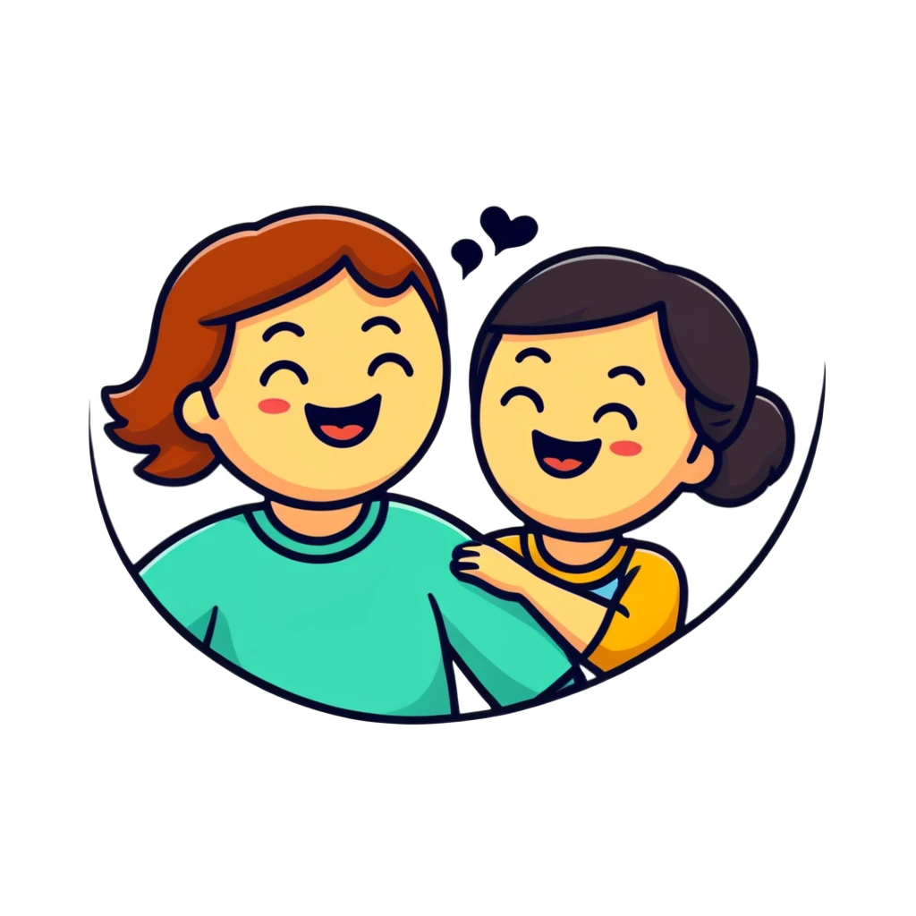 couple laughing together emoji