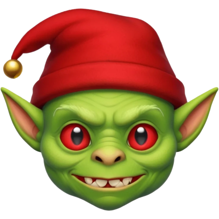 Goblin wearing a red hat emoji